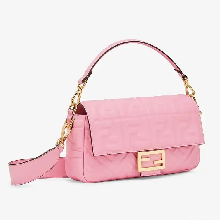 Affordable In Bag Medium Nappa Leather Motif Baguette Fendi Pink FF 0510